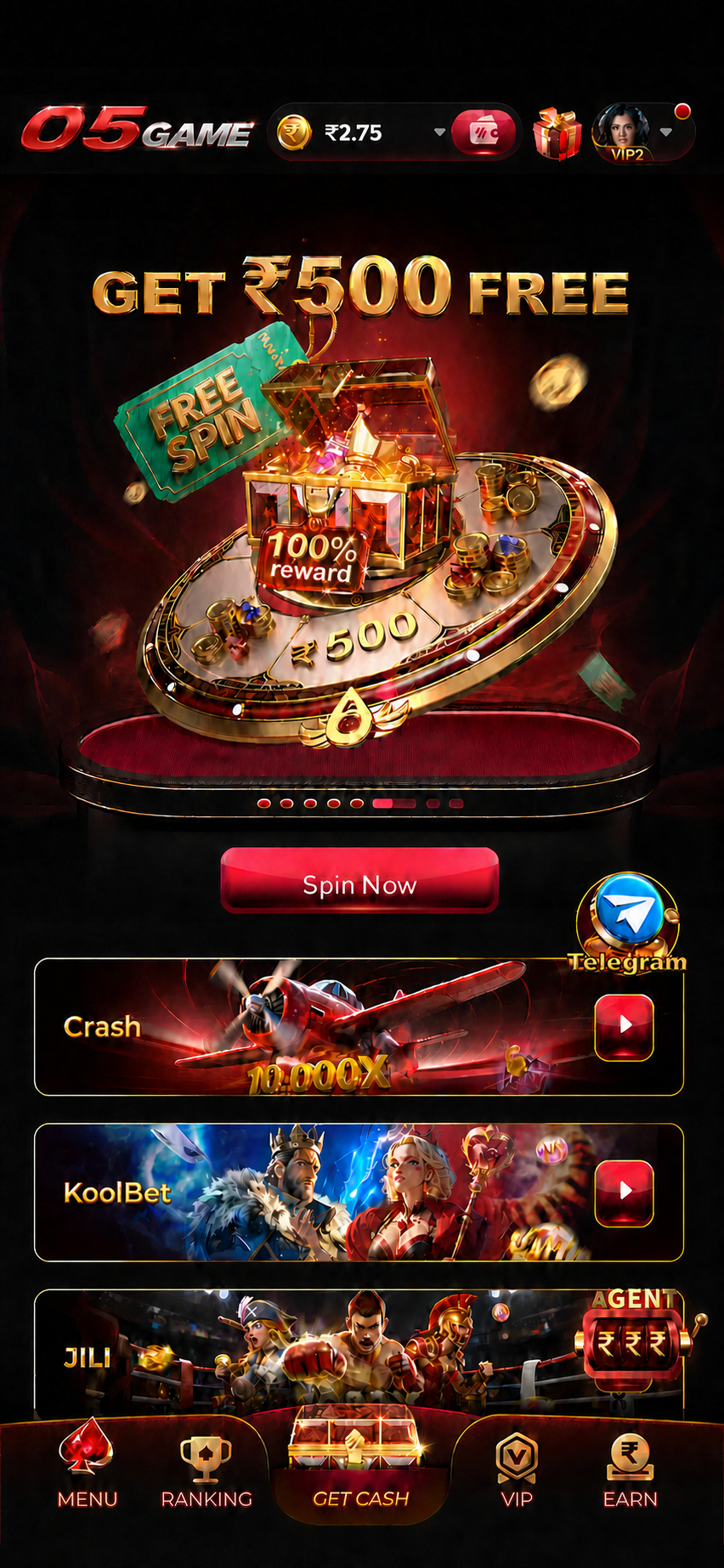 05GAME app on Android